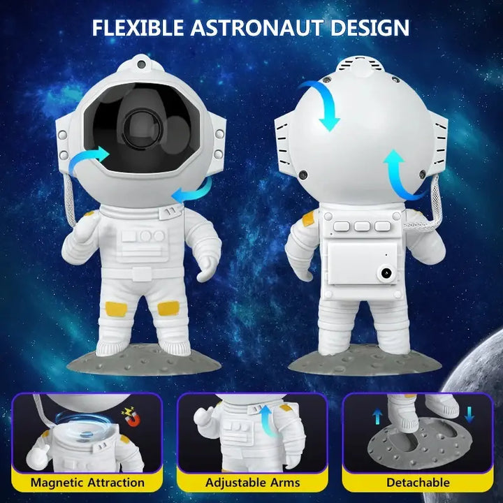 Astronaut Galaxy Starry Projector Lamp LED Star Sky Night Light with Remote Control For Bedroom Home Decor Kids Birthday Gift